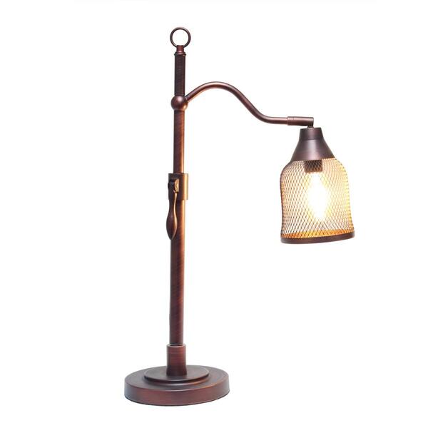 Lalia Home Studio Loft Vintage Arch Table Lamp w/Iron Mesh Shade - image 