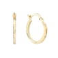 21mm Gold Over Brass Diamond Cut Hoop Earrings - image 1