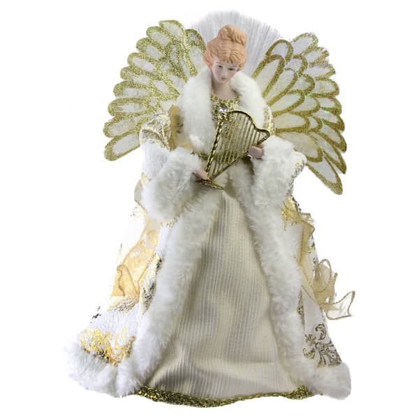 Northlight Seasonal 12in. Lighted Fiber Optic Angel Tree Topper - image 