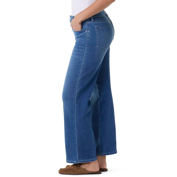 Womens Gloria Vanderbilt 5-Pocket Relaxed Wide Leg Jeans - Short