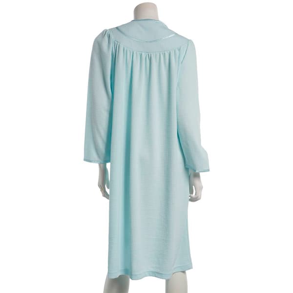 Womens Jasmine Rose Long Sleeve Knit Snap Robe