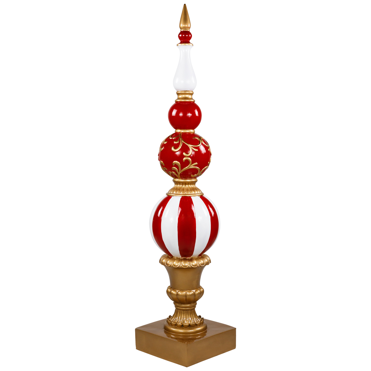 Northlight 48in. Candy Cane Ball Finial Christmas Decoration