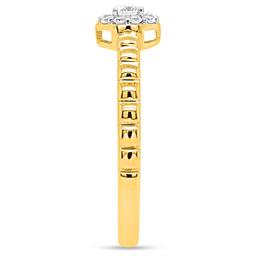 Nova Star® Yellow Gold 1/5ctw. Lab-Grown Diamond Promise Ring