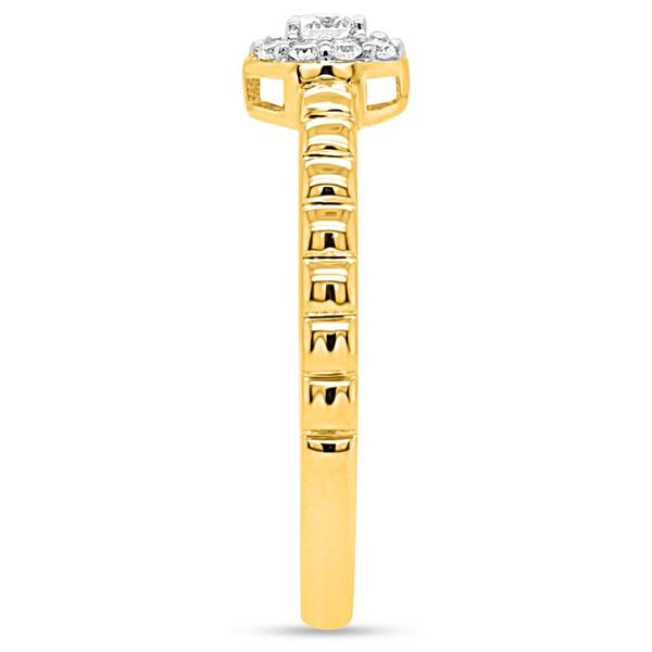 Nova Star® Yellow Gold 1/5ctw. Lab-Grown Diamond Promise Ring