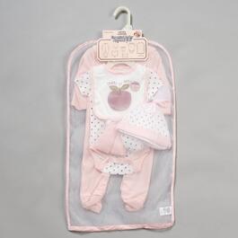 Baby Girl (NB-6M) Sandy &amp; Simon 9pc. Apple Hanging Gift Set