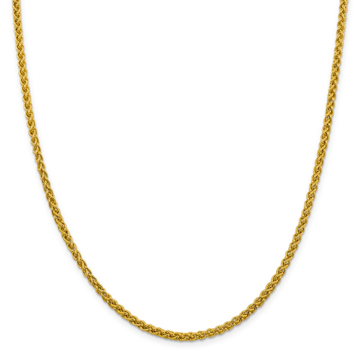 Gold Classics™ 3.45mm. 14kt. Semi-Solid Wheat Chain...