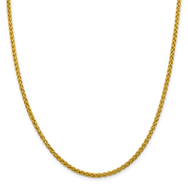 Gold Classics&#40;tm&#41; 3.45mm. 14k Semi-Solid Wheat Chain Necklace - image 