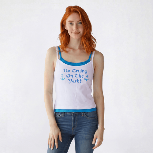 Juniors Attitude Not Included Double Layer Yacht Tank Top - image 