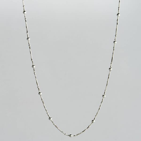 Design Collection Gold-Tone Twist Bead Stone Necklace - image 