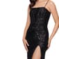 Juniors Blondie Nites Sequin Corset Sheath Dress with Slit - image 5