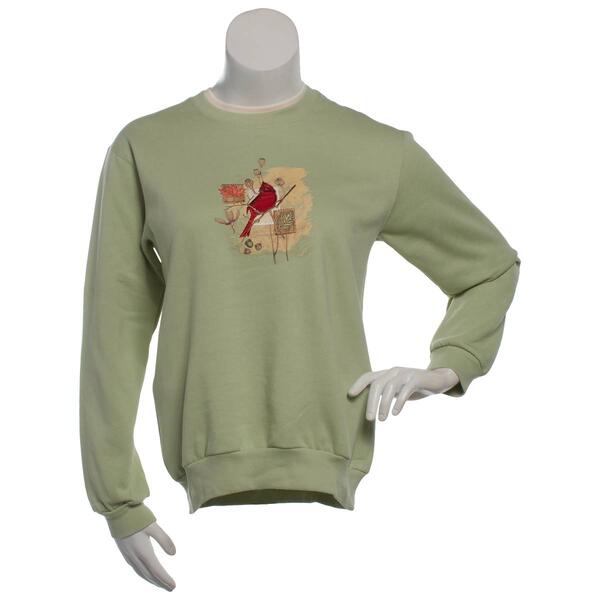 Womens Top Stitch by Morning Sun Natures Cardinal Sweatshirt - image 