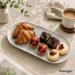 Sango Anderson Cream Large Stoneware Serving Platters - Set of 2