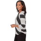 Womens Alfred Dunner Seville 3/4 Sleeve Diagonal Stripe Blouse - image 4