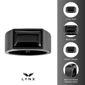 Mens Lynx Black Ion Plated Stainless Steel Ring with Black Agate - image 18