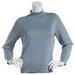 Petites Retrology Ribbed Eyelet Mock Neck Sweater - image 1