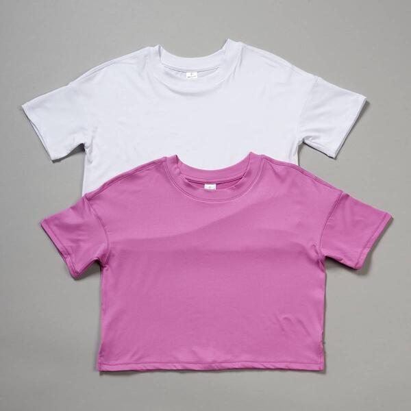 Girls &#40;7-12&#41; 90 Degree&#40;R&#41; by Reflex 2pk. Super Soft Deluxe Boxy Tee - image 