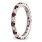 Pure Fire 14kt. White Gold Lab Created Ruby Eternity Band - image 5
