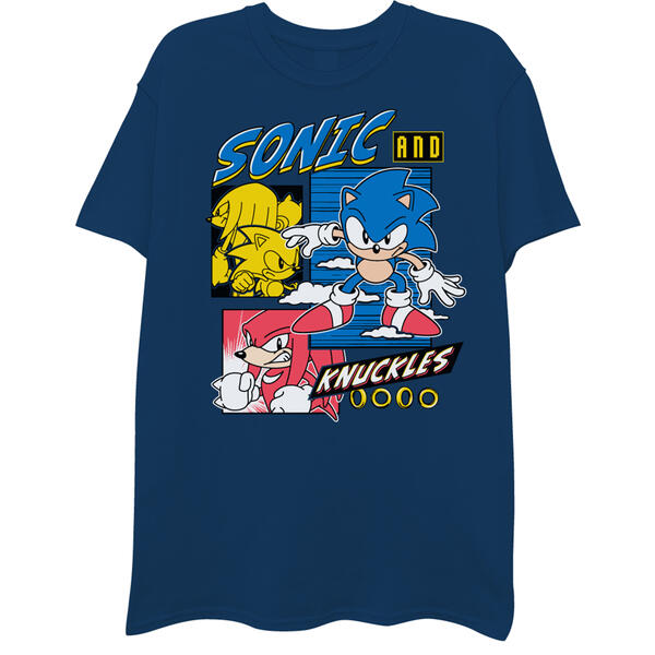 Young Mens Sonic The Hedgehog Short Sleeve Graphic Tee - image 