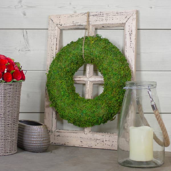 Northlight Seasonal Reindeer Moss Artificial Spring Wreath