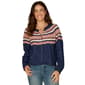 Womens Democracy Abstract Stripe Jacquard Cardigan - image 1