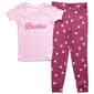 Girls &#40;4-6x&#41; Jaclyn Short Sleeve Besties Hearts Jogger Pajama Set - image 1