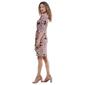 Womens Robbie Bee 3/4 Sleeve Floral Puff Sarong Wrap Dress - image 4