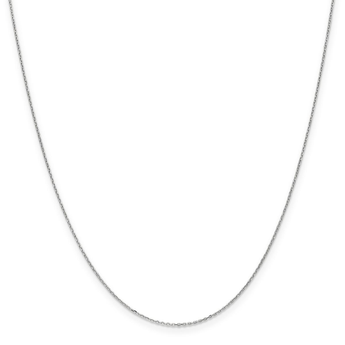 Gold Classics™ 10kt. White 0.8mm 16in Cable Chain Necklace