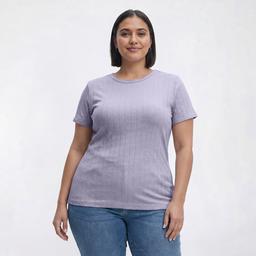 Plus Size Architect(R) Short Sleeve Drop Needle Pointelle Tee