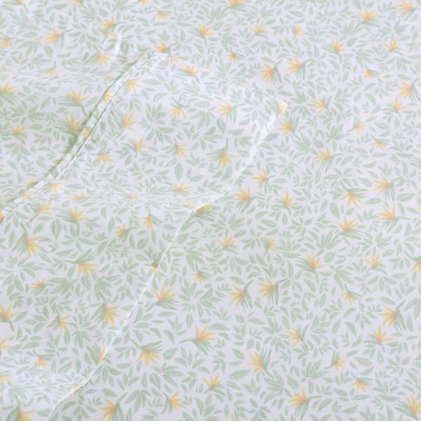 Tommy Bahama Crane Flower 200TC 4pc. Cotton Percale Sheet Set