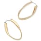 Steve Madden Gold Sculpted Oval Hoop Earrings - image 3