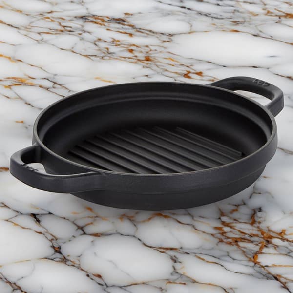 BergHOFF Graphite Enamel Cast Iron 10.25in. Round Grill Pan