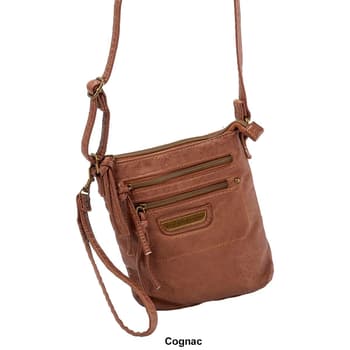 Stone Mountain Embossed Smoky Mountain Super Crossbody-Cognac