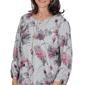 Petite Alfred Dunner Vail 3/4 Ruch Sleeves Floral Blouse - image 5