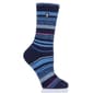 Womens Heat Holders&#40;R&#41; ULTRA LITE&#40;tm&#41; Heather Stripe Crew Socks - image 1