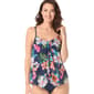 Womens Beach House Vibrant Vacay Mesh Tankini Swim Top - image 1