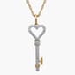 Nova Star(R) Lab Grown Diamond 1/10ctw. 10kt. Gold Key Pendant - image 1