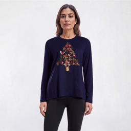 Plus Size Hasting & Smith Christmas Cardinal Hacci Tee