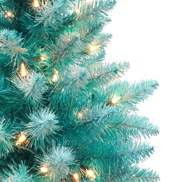 Puleo International 4ft. Pre-lit Fashion Teal Christmas Tree