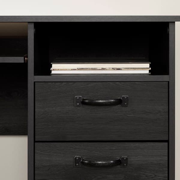 South Shore Tassio Gray Oak 2-Drawer Kids Desk