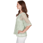 Womens Ruby Rd. Renaissance Romance Elbow Sleeve Lace Sweater - image 4