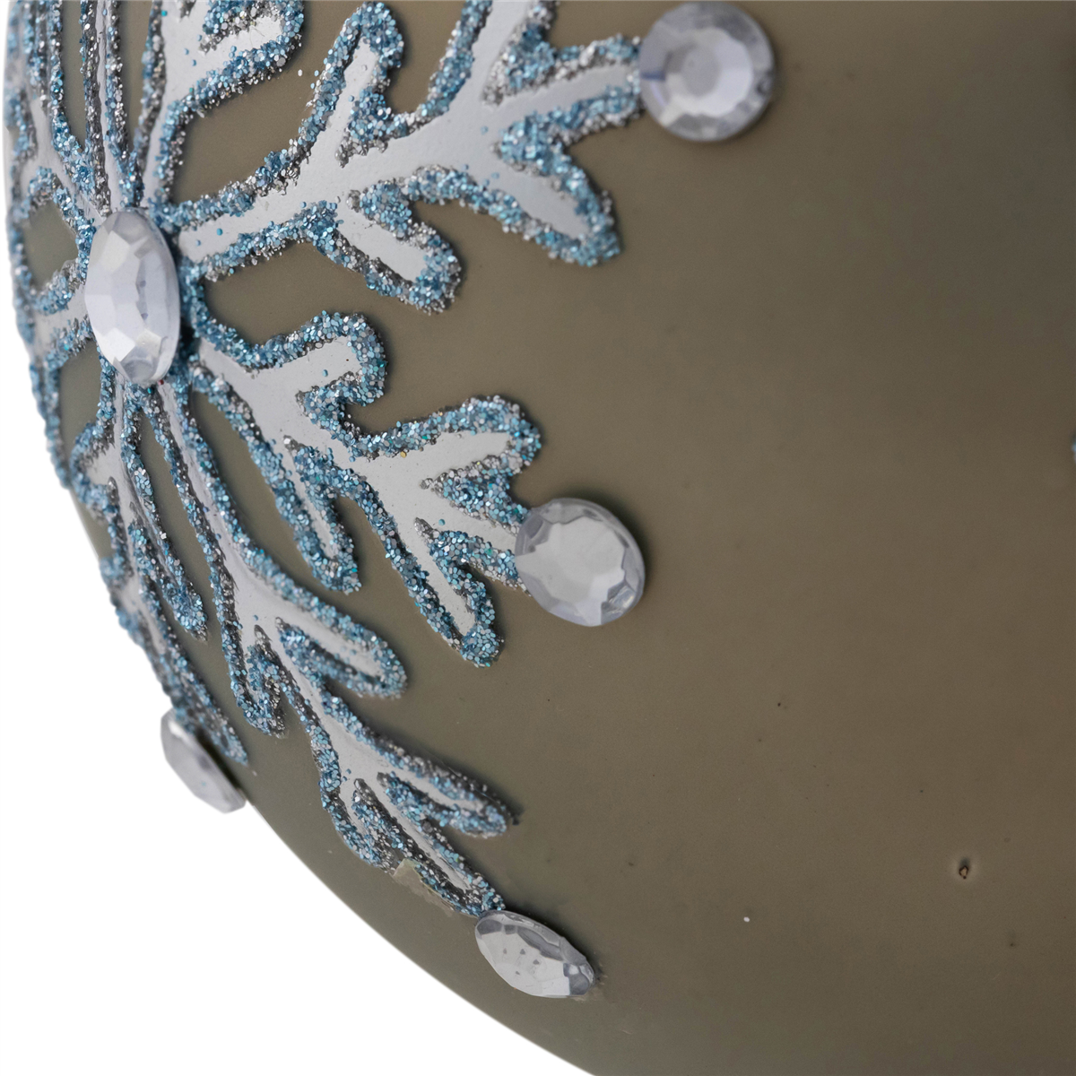 Northlight 2pk. Pale Gold Snowflakes Christmas Glass Ornaments