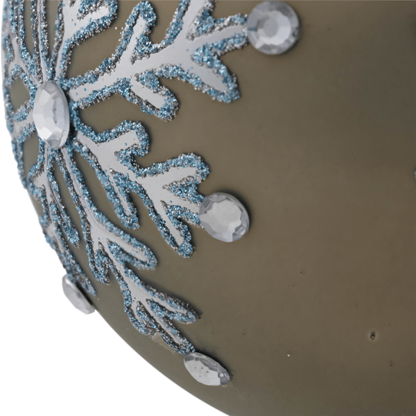 Northlight 2pk. Pale Gold Snowflakes Christmas Glass Ornaments