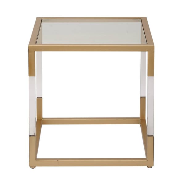 9th & Pike(R) Gold Modern Acrylic Accent Table - image 
