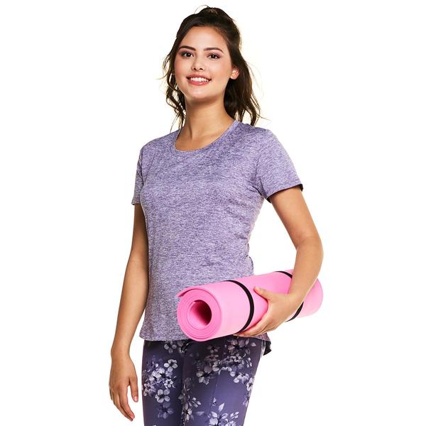 Womens Starting Point® Short Sleeve Performance Crew-Mulled Grape