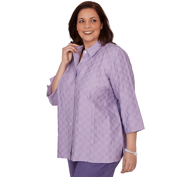 Plus Size Alfred Dunner Grand Bazaar Square Button Front Blouse
