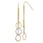 Gold Classics(tm) 14kt. Tri-Color Circle Dangle Earrings - image 1