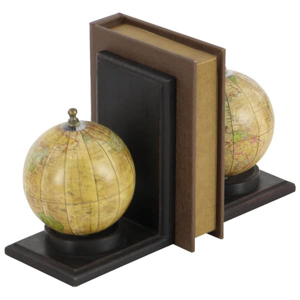 9th & Pike&#174;. 2pc. Wooden Globe Bookends