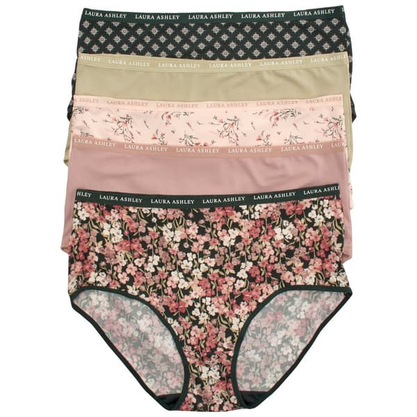 Plus Size Laura Ashley(R) 5pk. Brief Panties - LS5786-5PKAF