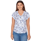 Womens Heart''s of Palm Smooth Sailing Printed Knit Crinkle T Sle - image 1