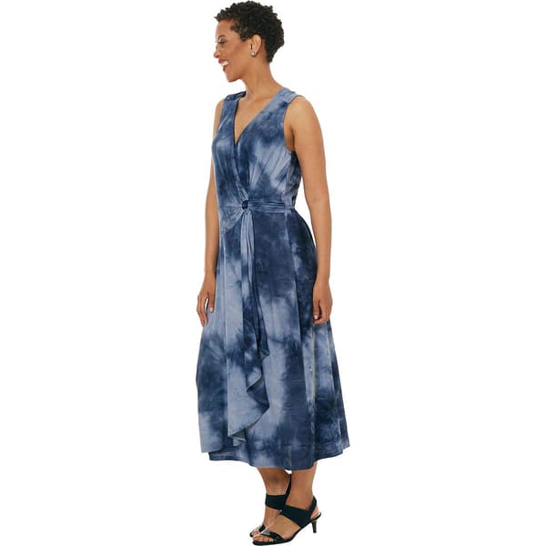 Womens Robbie Bee Sleeveless Tie Dye Side Ruched Maxi Dress